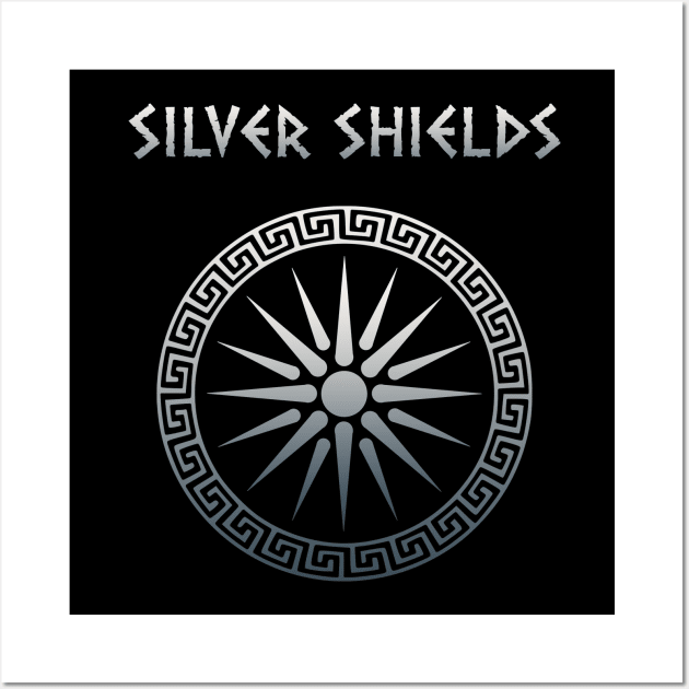 Silver Shields Argyraspides Ancient Greek Phalanx Wall Art by AgemaApparel